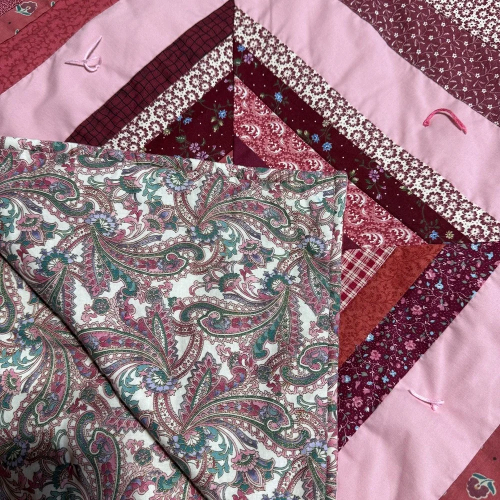 Firehouse Quilts Pink Red Patchwork Paisley Grandmacore